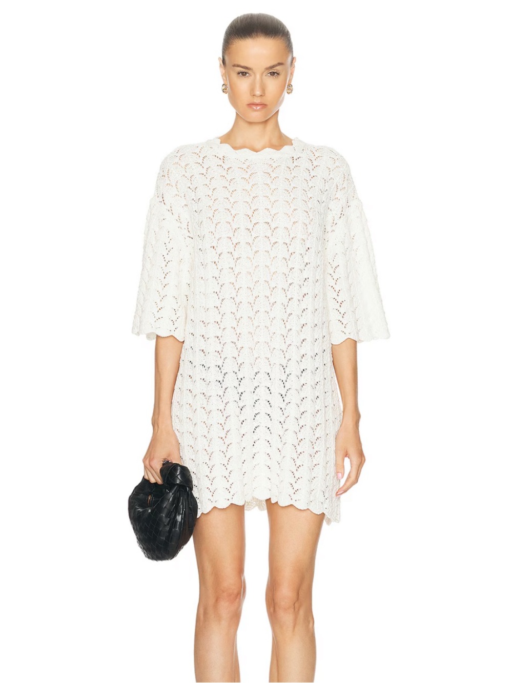 Loulou de Saison Doni Crochet Mini Dress